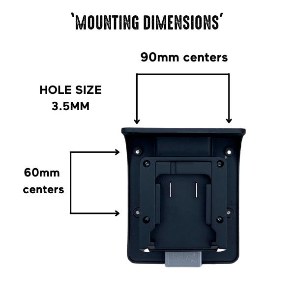 Battle Station mounting holes: 3.5 mm, on 90 mm and 60 mm centres