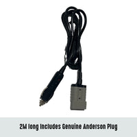Vehicle bypass cable: Anderson to male cig plug